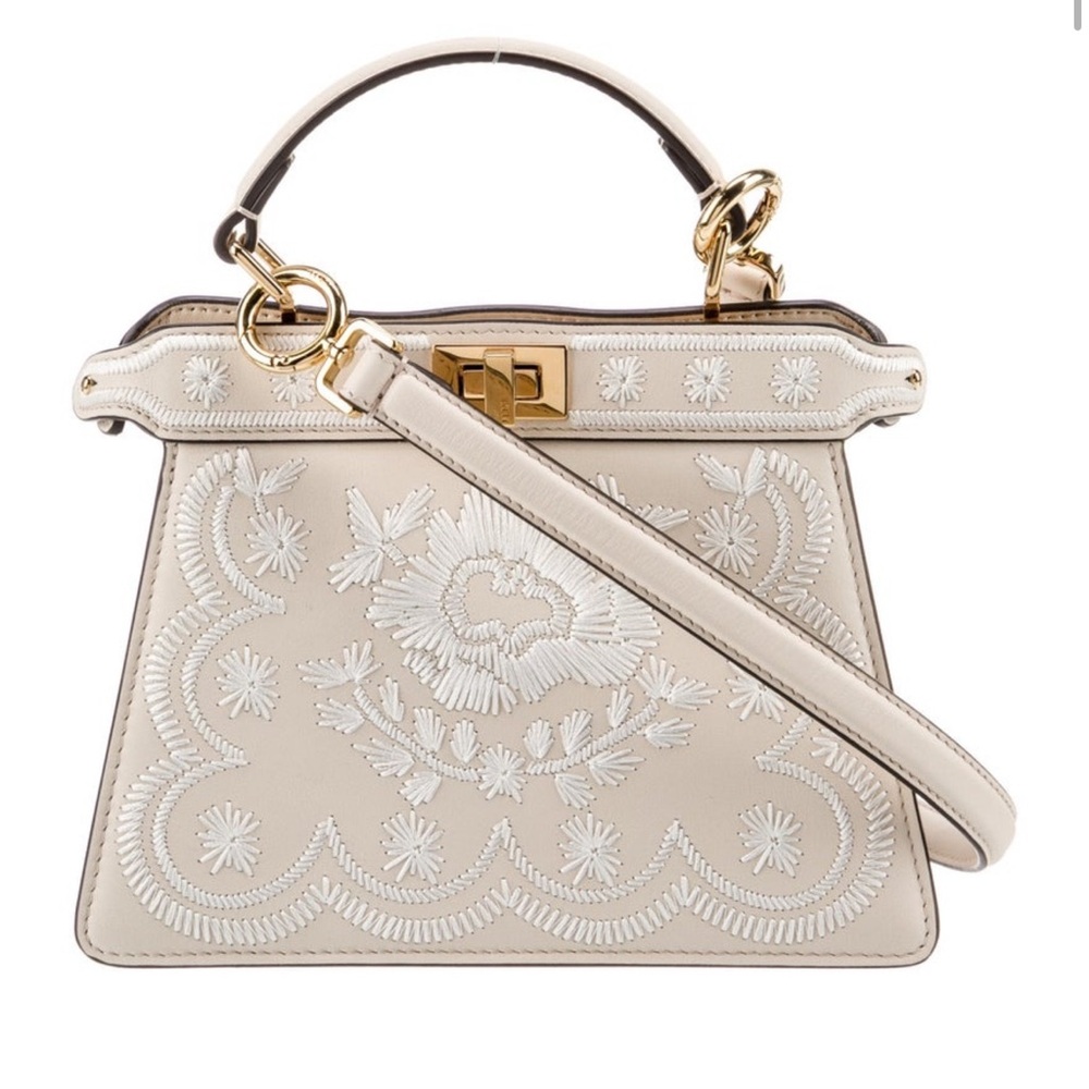 Fendi
Peekaboo ISeeU Bag Embroidered Leather Petite